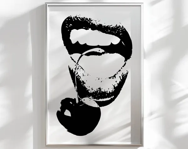 Large Neutral Apartment Decor, Retro Poster Art