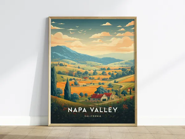 Napa Valley Wine Country Travel Poster