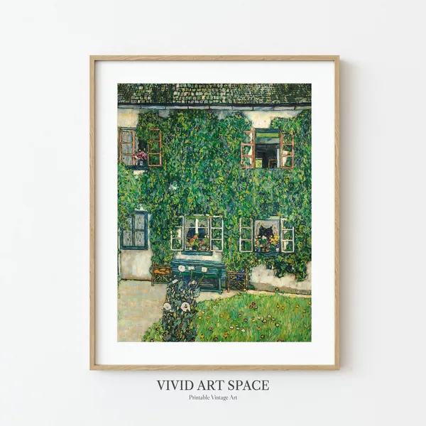 Gustav Klimt Foresters House in Weissenbach II Art Print