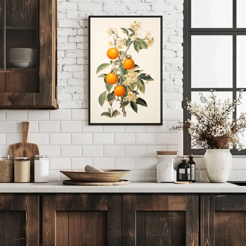 Vintage Oranges Print, Retro Orange Grove Art Print - Image 4