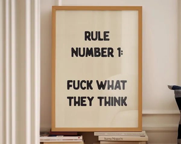 Rule Number 1 Rude Typography Quote Art Print