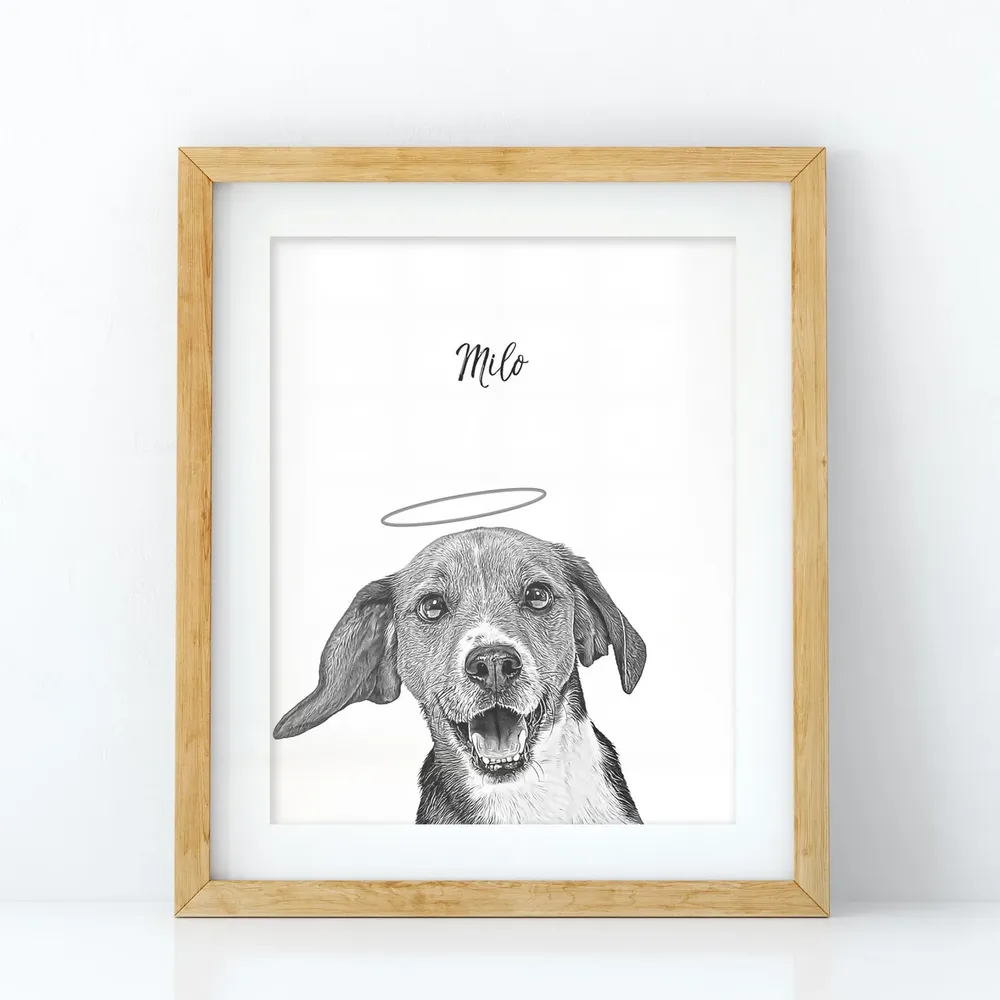 Custom Pet Portrait, Pet Art Print - Image 2