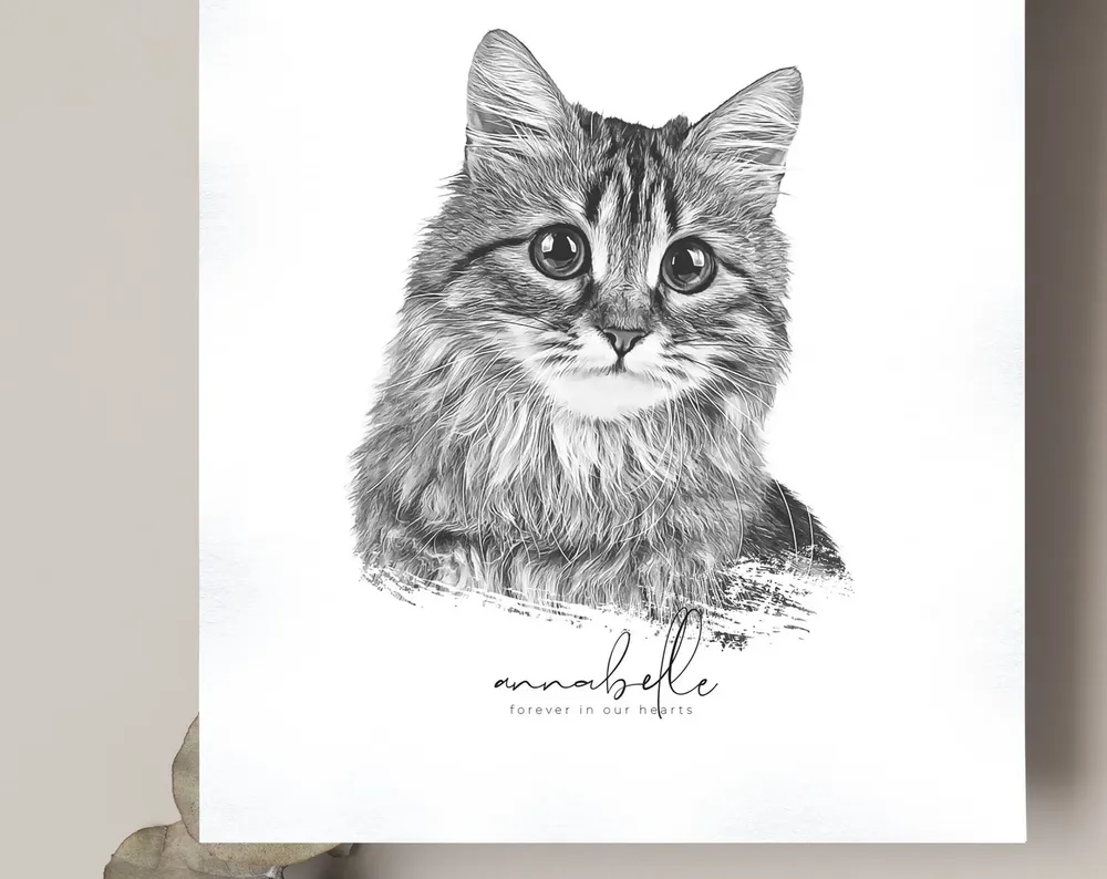 Custom Pet Portrait, Pet Art Print - Image 4