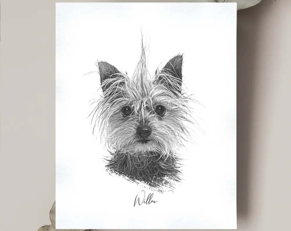 Custom Pet Portrait, Pet Art Print
