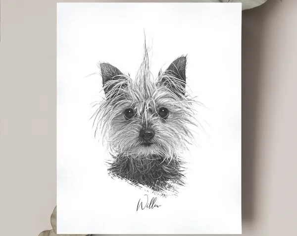 Custom Pet Portrait, Pet Art Print