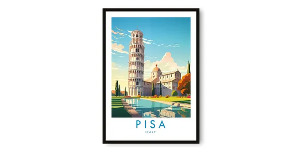 Pisa Travel Poster, Italy Art Print