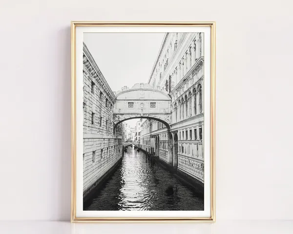 Venice Italy Bridge Of Sighs Photo Travel Poster