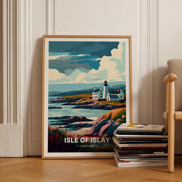 Isle of Islay Scotland Vintage Travel Poster
