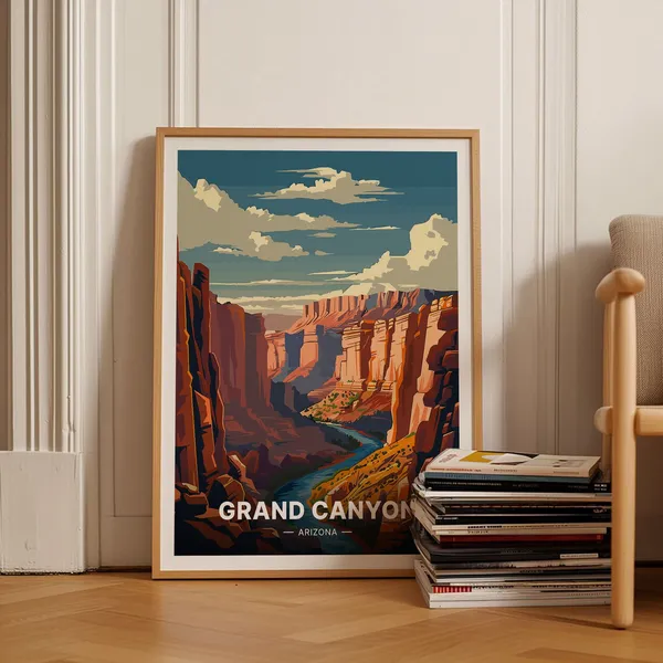 Grand Canyon Travel Poster, Inspirational Landscape Art