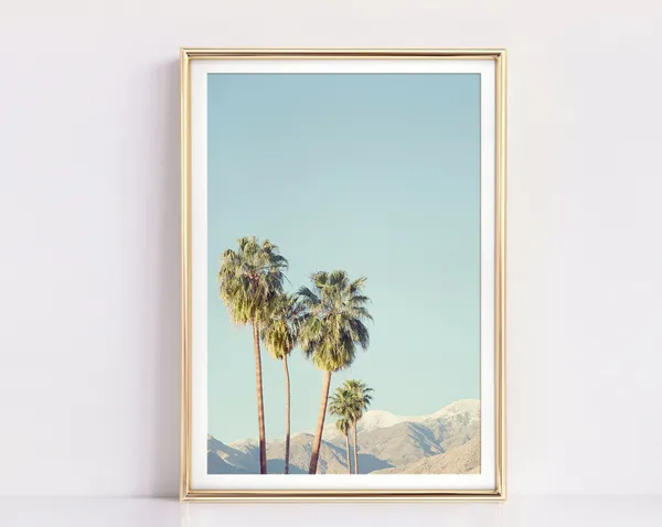 Palm Springs California Palm Tree Travel Poster