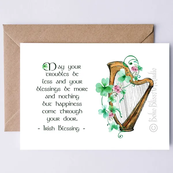 Irish Blessing Quote Art Print, Wedding And Anniversary