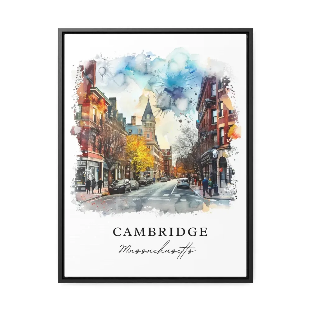 Cambridge Mass Travel Poster, Massachusetts Art Print - Image 3
