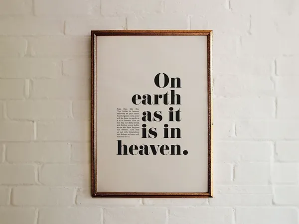 Matthew 6 Lord's Prayer Christian Scripture Art Print