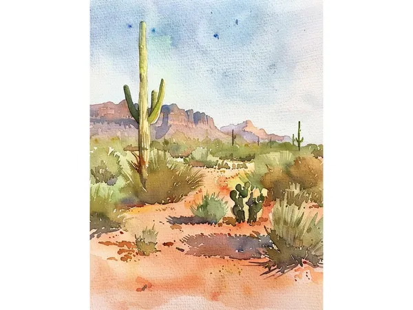 Sedona Arizona Watercolor Landscape Art Print