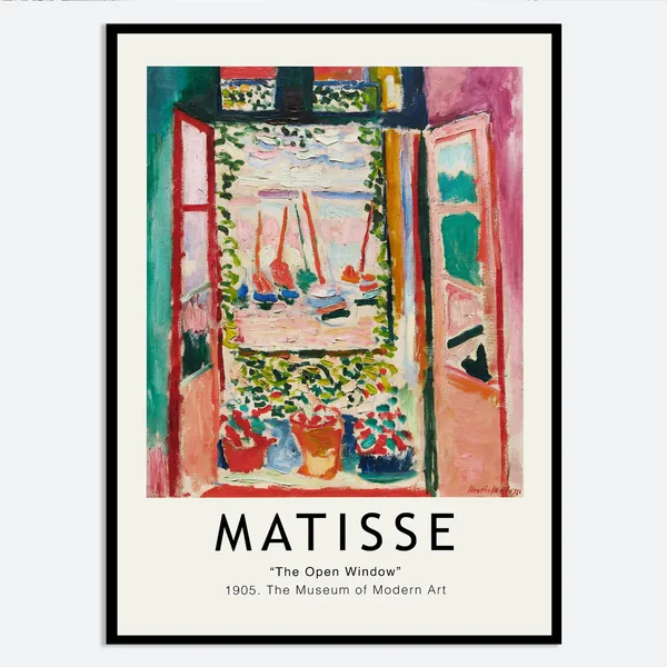 Henri Matisse The Open Window, Vintage Art Print