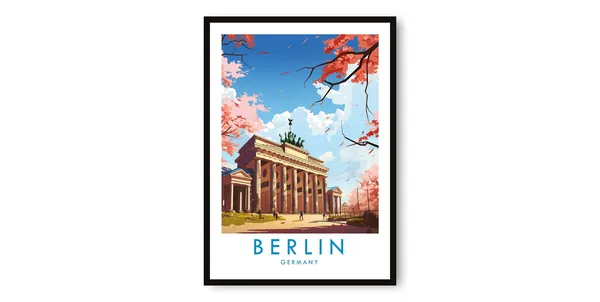 Berlin Travel Poster, European City Art Print