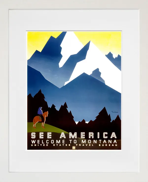 See America Vintage Travel Poster, USA Travel Poster