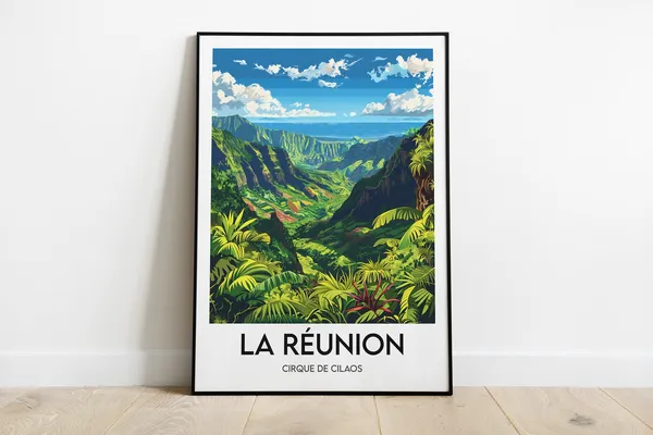 Cirque De Cilaos, Reunion Island Travel Poster