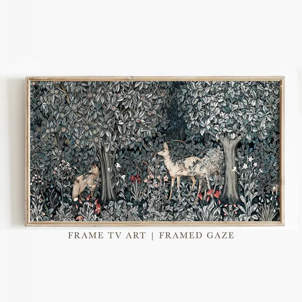 Vintage Morris Tapestry Art Print, Frame TV Decor