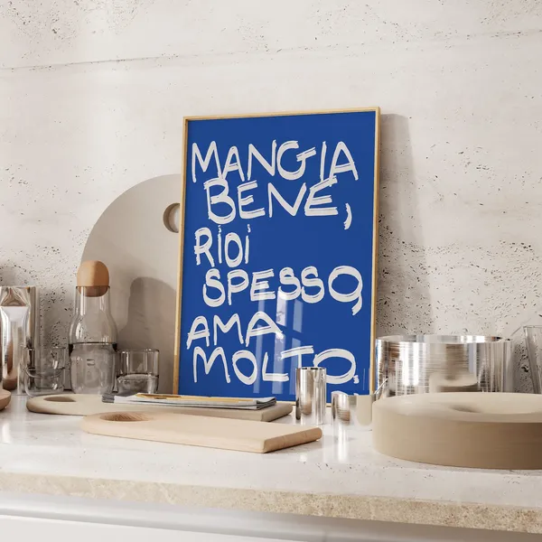 Italian Mangia Travel Poster