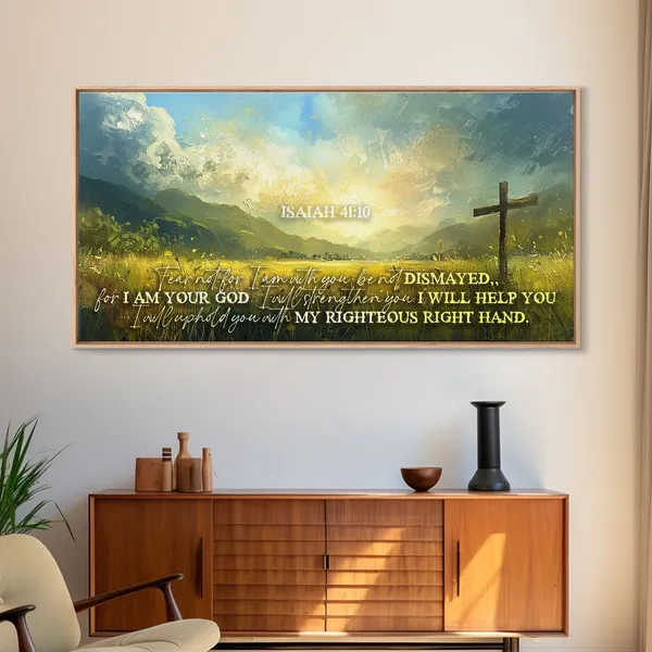 Isaiah 41:10 Fear Not Scripture Wall Art Print