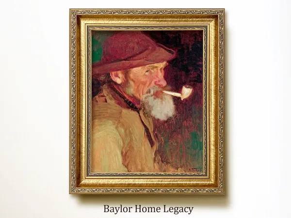 Maine Lobsterman Portrait, Vintage Nautical Art Print