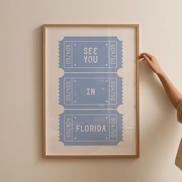 See You in Florida Retro Travel Poster