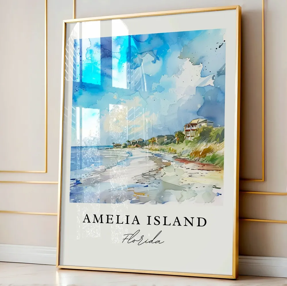 Amelia Island Florida Travel Poster, Jacksonville Gift - Image 4