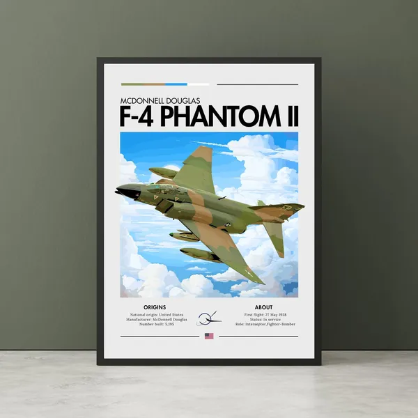 McDonnell Douglas F4 Phantom II, Cold War Aviation Art Print