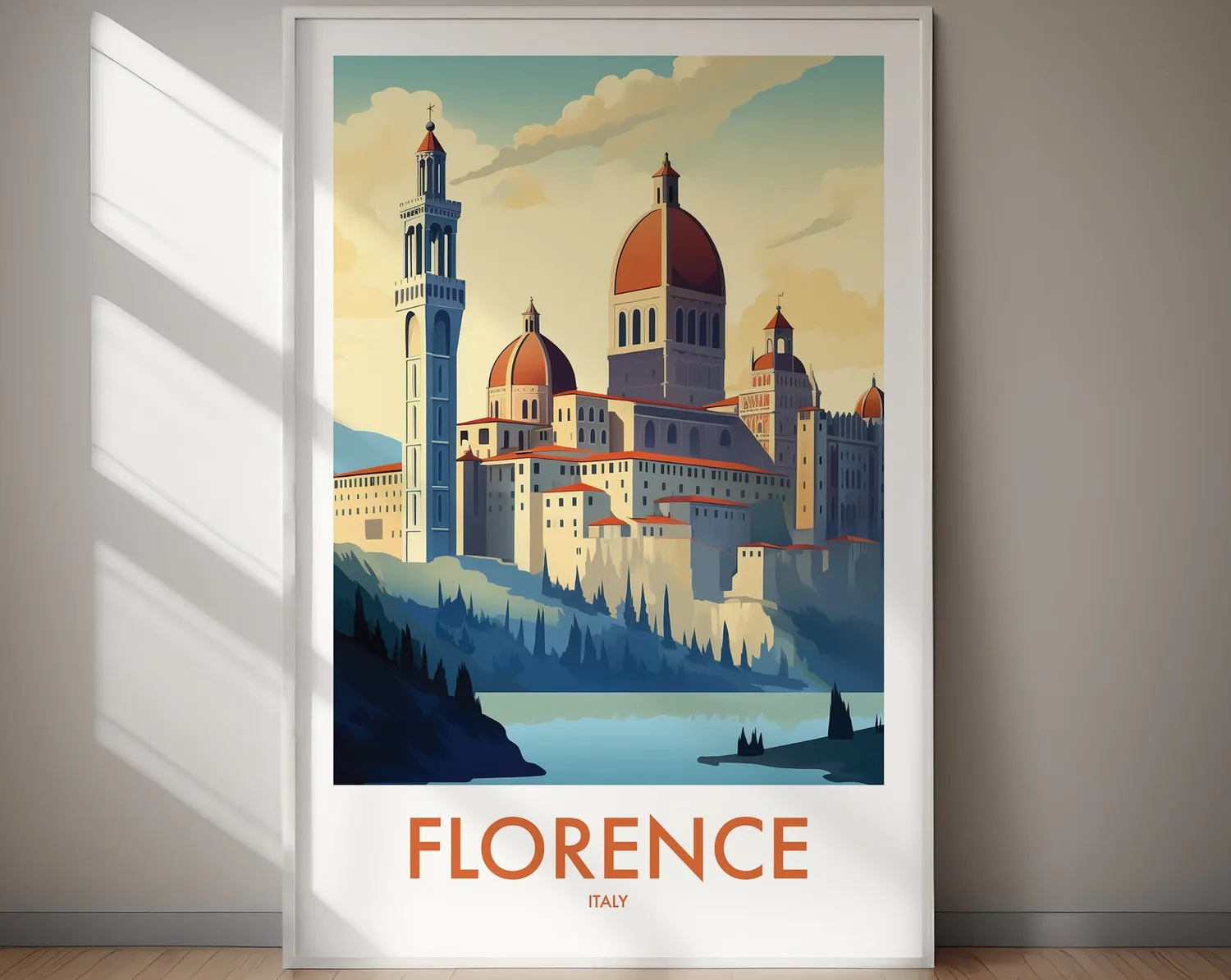 Florence Travel Poster, Italy Art Print