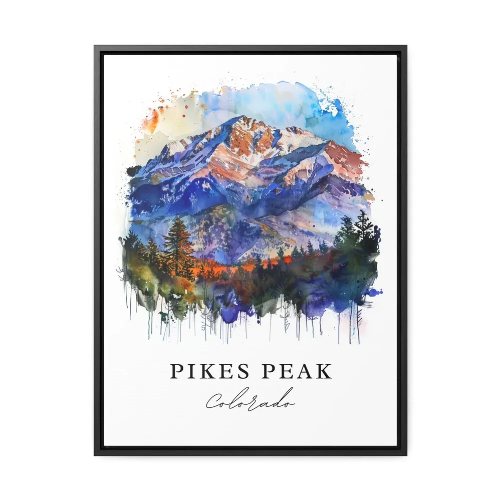 Pikes Peak Travel Poster, Colorado Mountain Art Print - Image 3