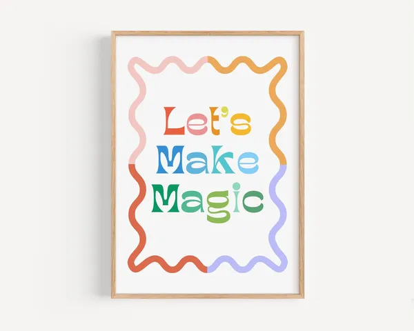 Magic Print, Colorful Rainbow Playroom Art