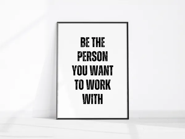 Office Teamwork Quotes Poster Print, Workplace Positivity