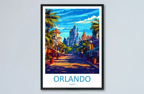 Orlando Wall Hanging Home Decor Travel Poster