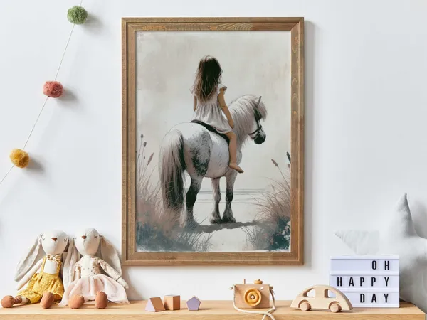 Shetland Pony Nursery Decor Art Print