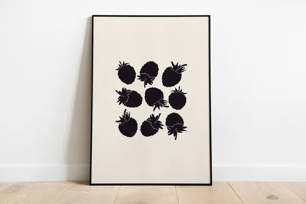 Blackberries Botanical Art Print, Kitchen Wall Art