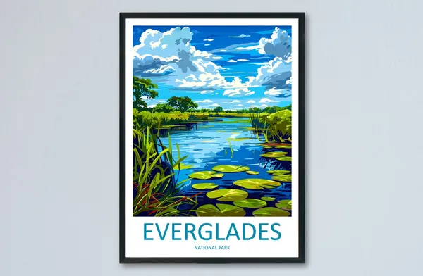 Everglades National Park Travel Poster, Wall Art Print