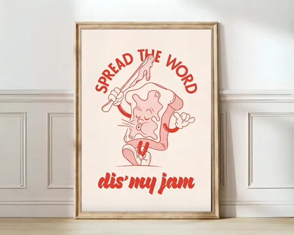Retro Breakfast Print, Vintage Coffee and Bread Art