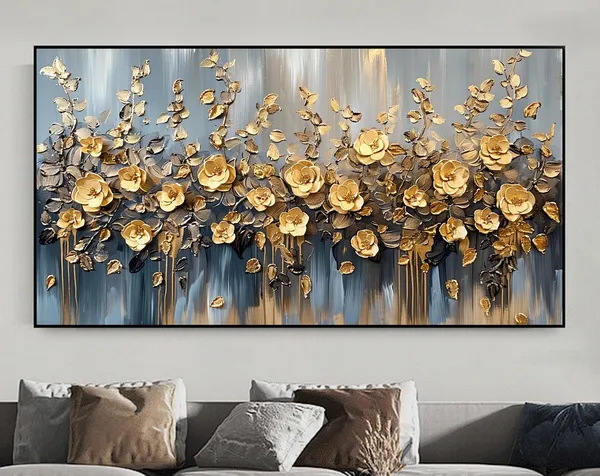 Abstract Rose Flower Oil Painting, Modern Floral Art Print