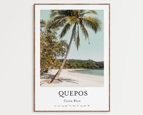 Costa Rica Poster, Tropical Wall Decor Print