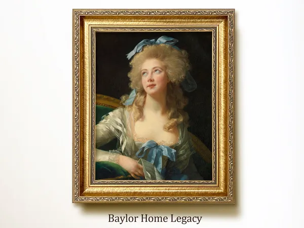 Victorian Lady Portrait, 18th-Century French Art Print
