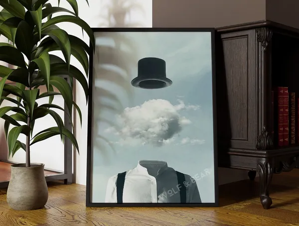 In The Clouds Portrait Quirky Wall Art Print