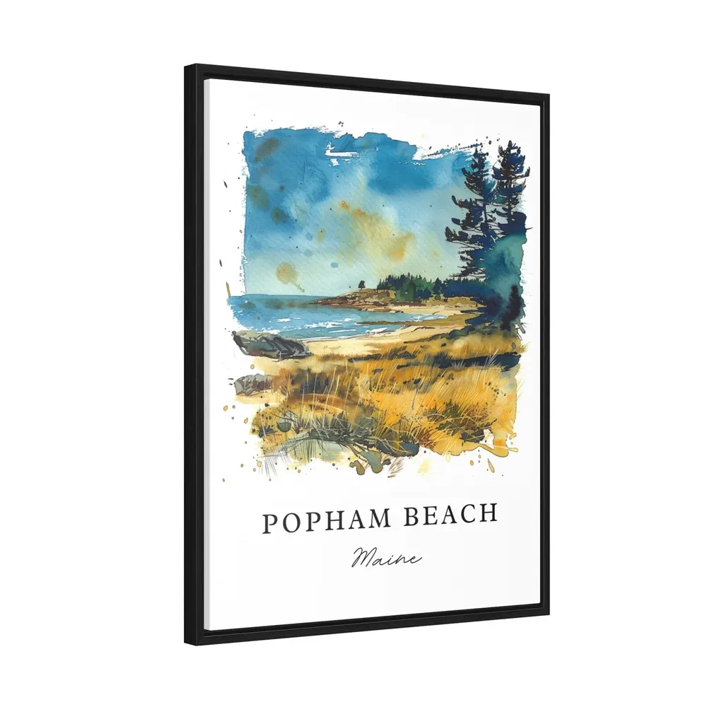 Popham Beach, Maine Travel Poster Art Print - Image 2