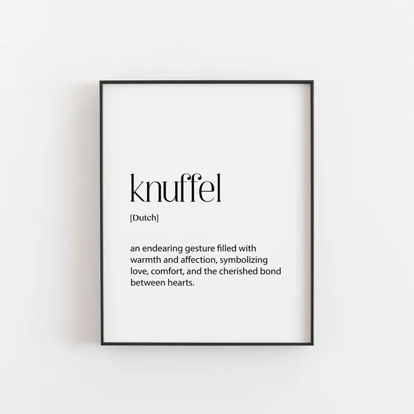 Knuffel Dutch Print, Minimalist Typography Art