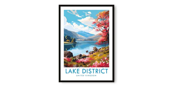 Lake District Travel Poster, Travel Poster
