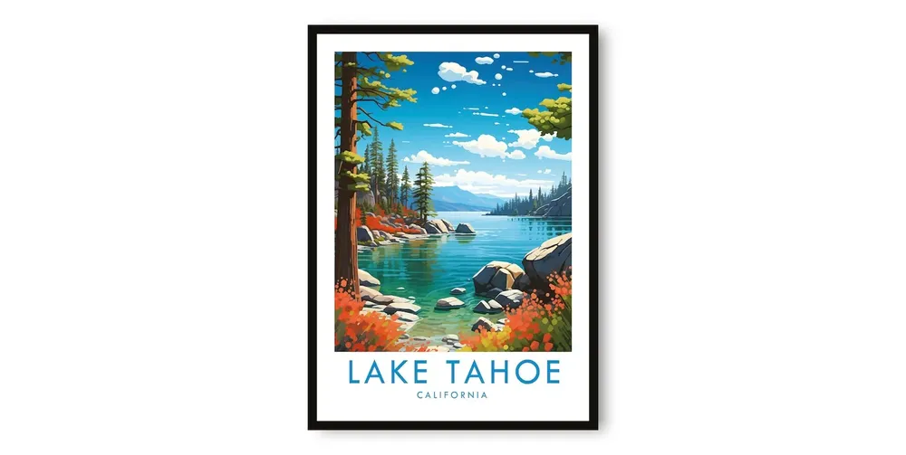 Lake Tahoe Travel Poster Art Print