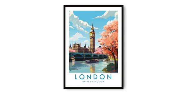 London Travel Print Birthday Gift Wall Art Print
