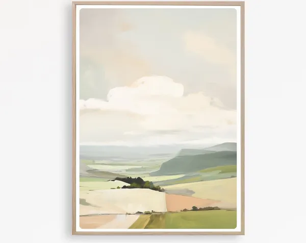 Abstract Landscape Print, Modern Minimalist Landscape