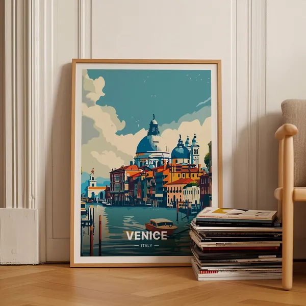 Venice Italy Travel Poster, St Marks Square