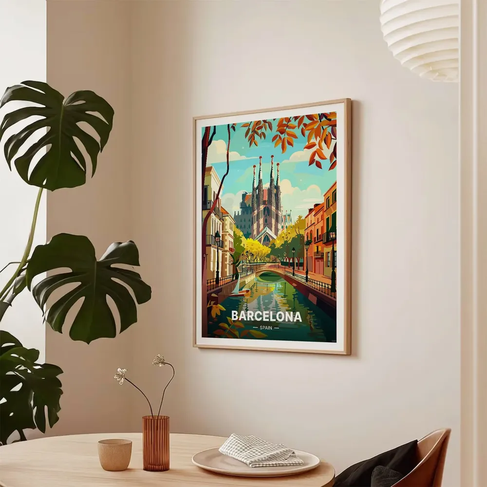 Barcelona Home Decor Travel Poster - Image 2